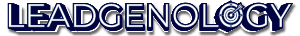 The leadgenology logo with a deep blue outline